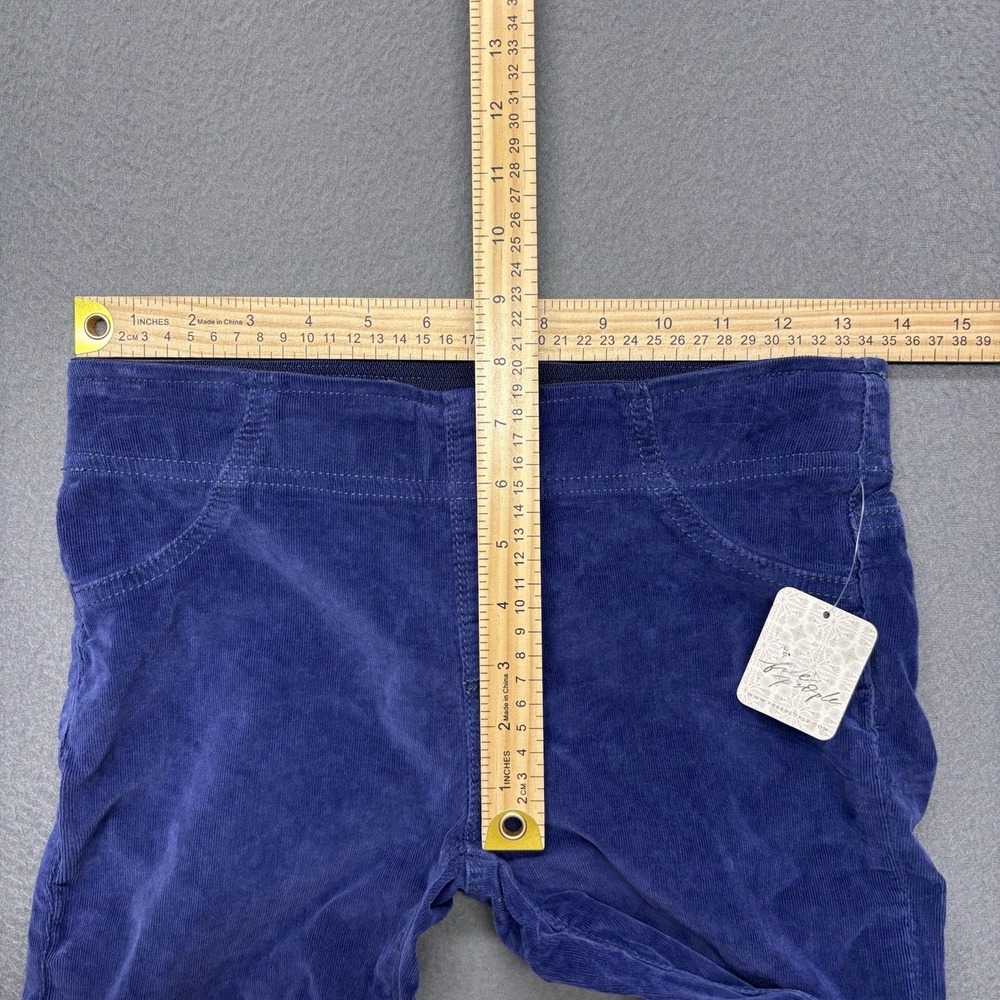 We The Free Flare Pants Womens 25 Ink Blue Corduroy Pull On Elastic Waist NWT - Picture 5 of 9
